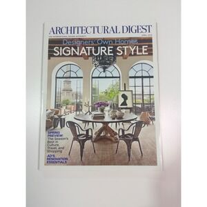 Architectural Digest April 2012 Designers Own Homes Signature Style Magazine
